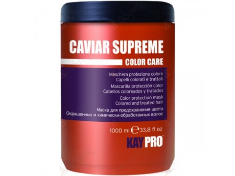 KAY PRO CAVIAR SUPREME spalvą apsauganti kaukė su ikrais dažytiems ir nualintiems plaukams 1000 ml